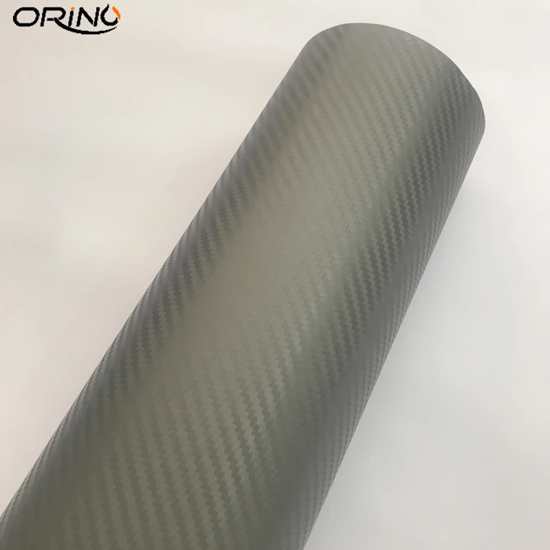 3D Carbon Fiber Grey Vinyl Wrap Sticker-4