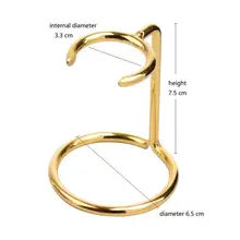 Нержавеющая сталь для барсука, щетки для бритья, высота держателя 2,8 дюйма/7 см, сухой на воздухе, органайзер для хранения, демонстрационный стенд. Золотой