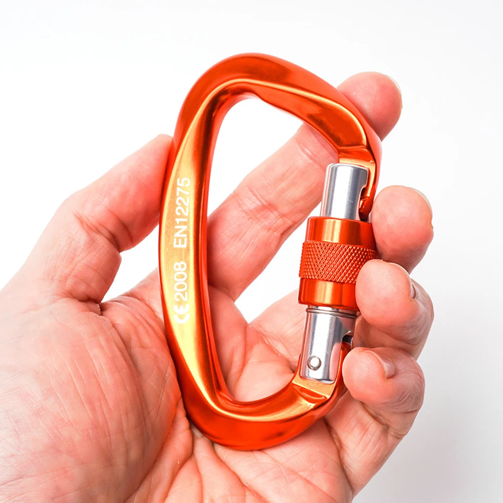 

Professional Carabiner D Shape 25KN Carabiner Key Hooks Climbing Ascend Security Safety Master Lock Outdoor Protective Equipment
