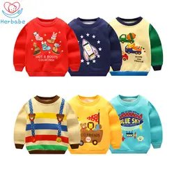 Herbabe/футболки с длинными рукавами для маленьких мальчиков осенне-зимняя теплая одежда бархатные топы с рисунком для маленьких мальчиков