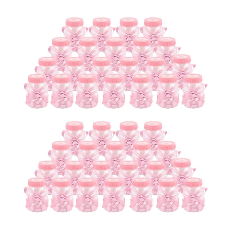Mini Biberon A Strass Pour Bebe Fille 4x9cm Ours Rose Cadeau Pour Bapteme 48 X Aliexpress