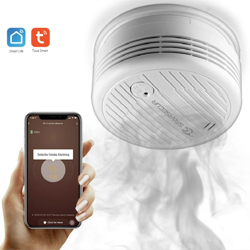 

2020 Smoke Detector Smokehouse Combination Fire Alarm Home Office Security System Firefighters WiFi Smoke Alarm Fire Protection