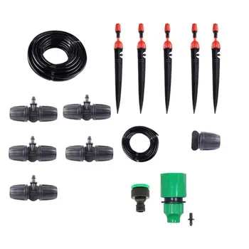 

Garden DIY Automatic Irrigation Device Kit Self Watering System with Timer and USB Power Operation System Auto Manual