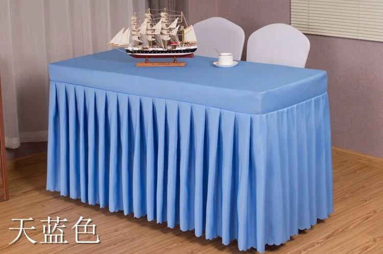 MIHE полиэфирное покрытие стола с юбкой стол Swag плиссированный стиль сделано вместе свадебный отель украшение стола скатерть A-ZB07
