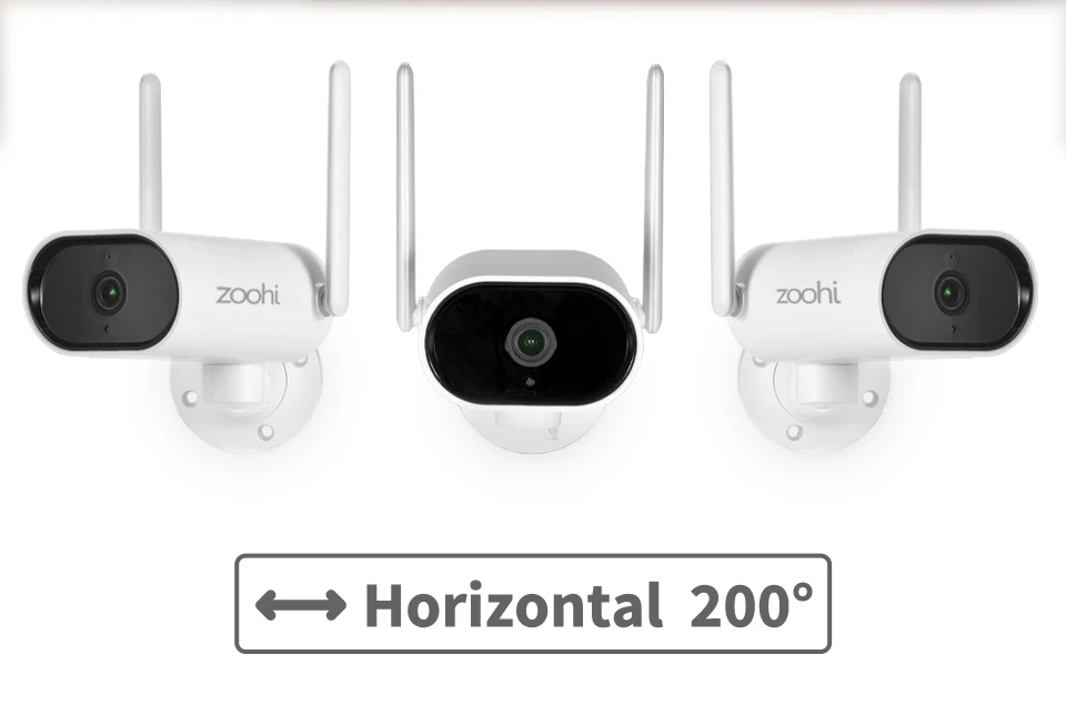 Zoohi 3MP HD Wifi Pan&tilt Camera 13-inch Wireless Monitor NVR Surveillance Video System Home Outdoor Security Camera System hidden wireless surveillance cameras