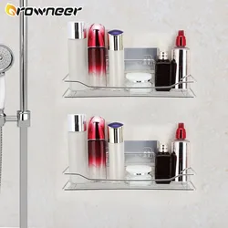 Estante de almacenamiento de baño de acero inoxidable, sin perforaciones, estante de almacenamiento montado en la pared, organizador de pared para el hogar y la cocina