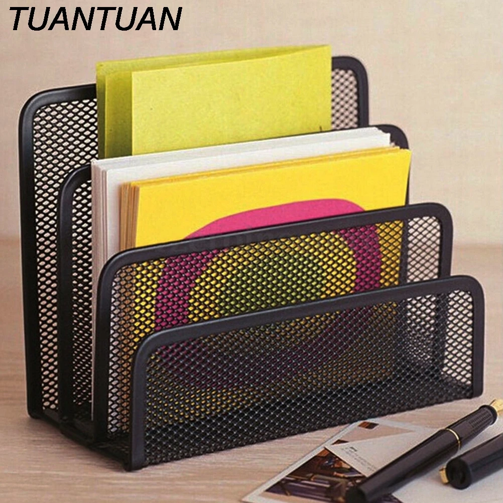 Top Quality Mesh Black Bookend Book Metal Bookends Book Shelves Desk Organizer Office Shelves School Stationery For Kids