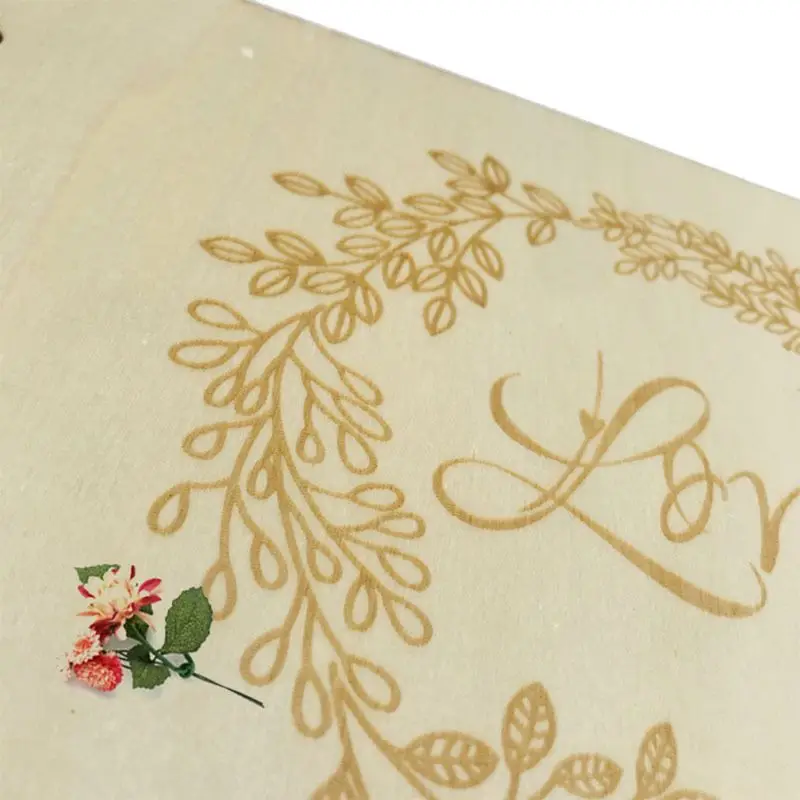 DIY любовь полый цветок Свадебный Гость книга персонализированные деревенский деревянный Гостевая книга фото записная книжка альбом юбилей подарок 449E