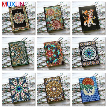 

Muxun 64 Pages 5D Diamond Painting Notebook Diy Special Shaped Diamond Embroidery Cross Stitch A5 Notebook Diary Book Jh903