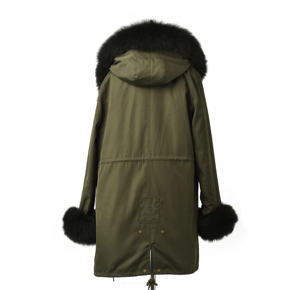 TOPFUR, Модная парка ArmyGreen, женские куртки, пальто из натурального меха, Женская парка из натурального Лисьего меха с капюшоном, верхняя одежда, коричневые меховые парки