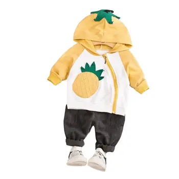 

New Spring Autumn Children Clothing Boys Cartoon Casual Sports Hoodies Pants 2pcs/Set Infant Outfit Kids Clothes Suit Tracksuits