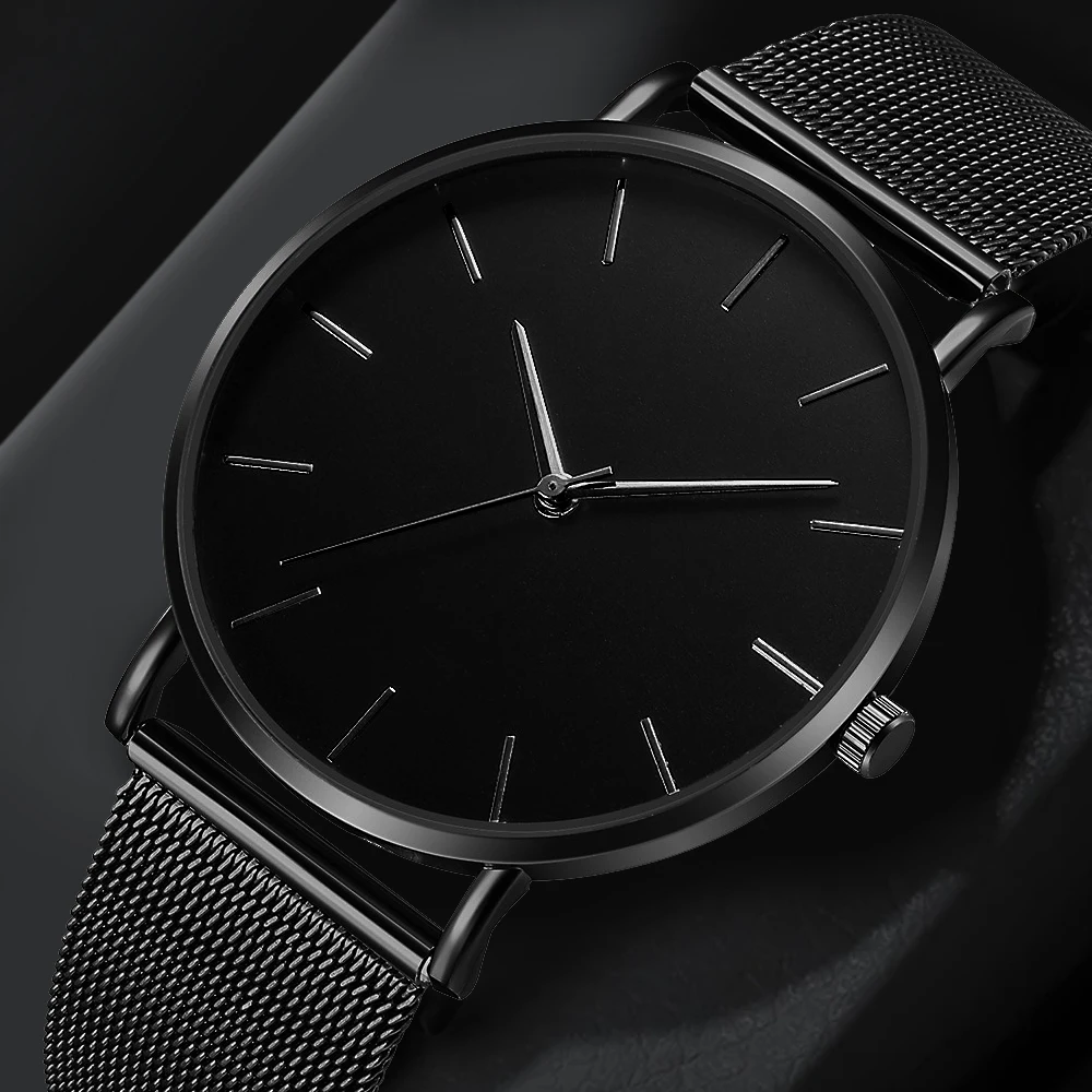 Reloj Mujer Ladies Fashion Metal Hour Casual Watch Simple Quartz Wrist Watch Female Black Mesh Stainless Steel Watch Saa Bracele afbeelding