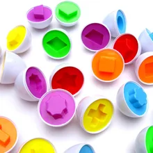 Детская универсальное смарт-яйцо сборки головоломки игрушки 6 шт./компл. дети яйцо Ассамблеи Игрушка геометрическая форма соответствия игрушки Обучающие