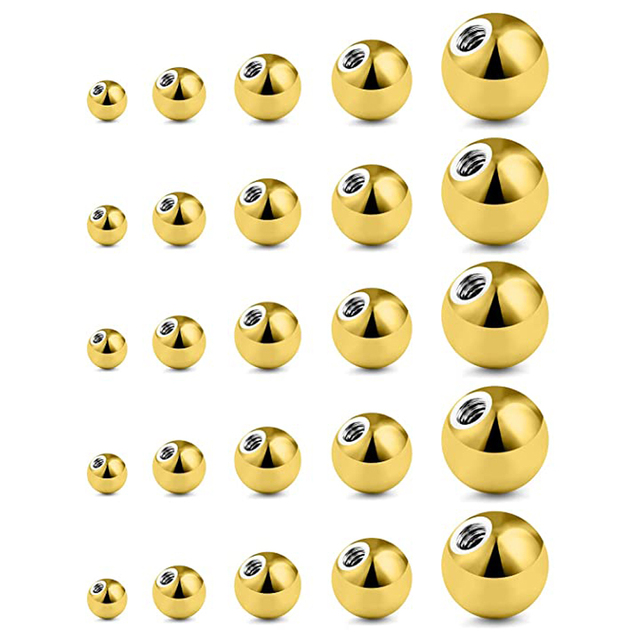 Replacement Balls Externally Threaded Surgical Steel Industrial Barbell Tongue Nipple Belly Button Piercing Rings Parts