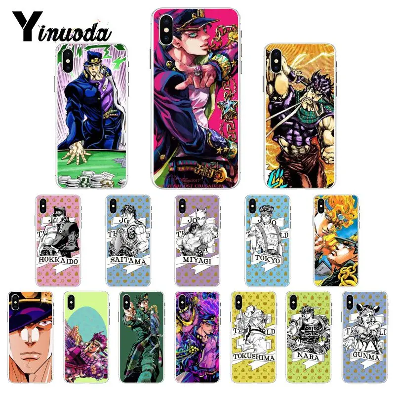 Yinuoda JoJo's Необычные Приключения JoJo аниме Мягкий Силиконовый ТПУ чехол для
