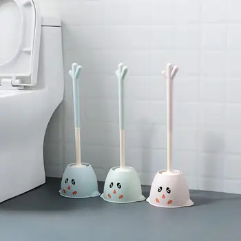 

Cartoon Toilet Brush Set No Dead Corner Wash Toilet Brush Household Long Handle Toilet Cleaning Brush Tools