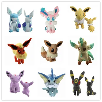 

Eevee Plush Doll Cartoon Figure Umbreon Sylveon Espeon Vaporeon Flareon Glaceon Leafeon Stuffed Animals Kids Toys 14-16CM