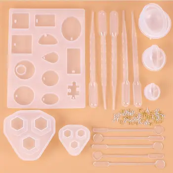 

DIY Crystal Epoxy Resin Mold Ornament Pendant Casting Mould Handmade Crafts Jewelry Making Tools