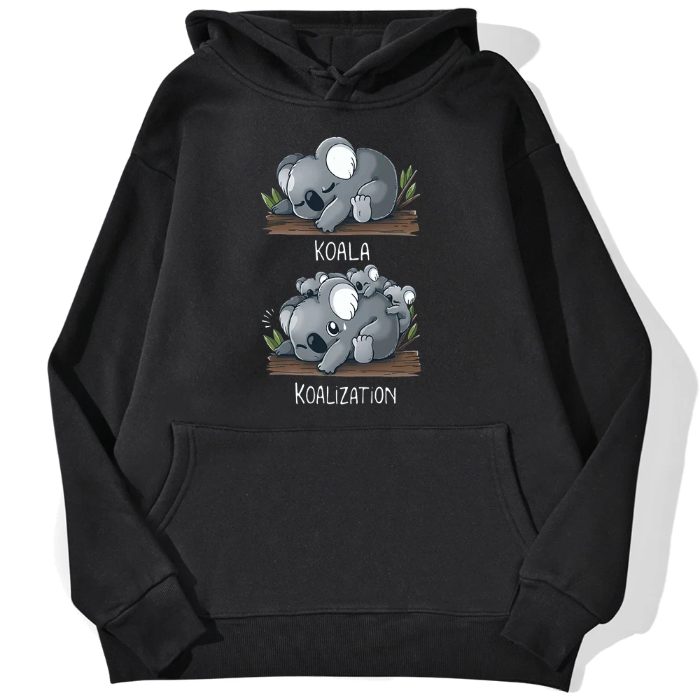 Женская толстовка коала с принтом свободная повседневная приятная для кожи |