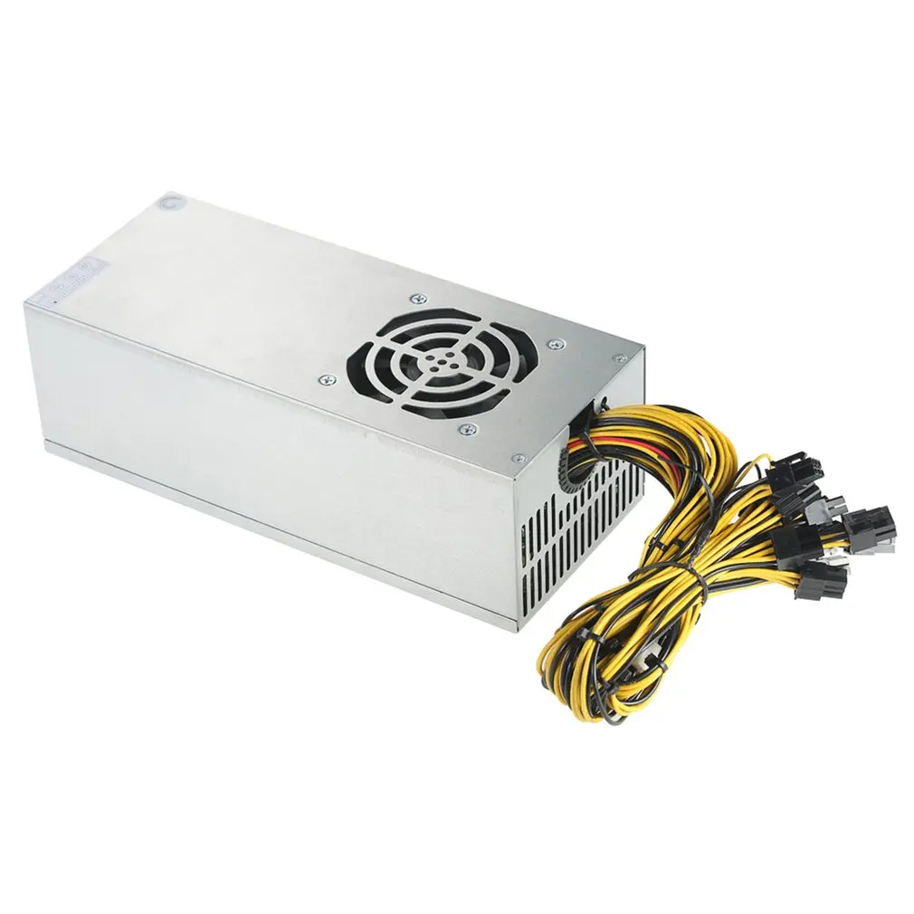 Одиночный 2u-2600w горнодобывающая машина блок питания 10 P6 интерфейсов Atx компьютерный блок питания для ПК аппарат для добычи золота поворотный источник питания