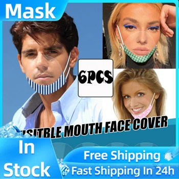 

mascarillas masque 6PC Mini Shield Washable Reusable Comfortable Mask Transparent Visual Mask mondkapjes wasbaar party mask