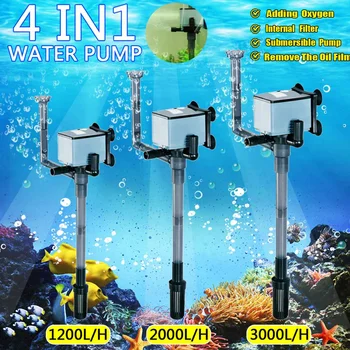 

4 In 1 Aquarium Submersible Water Pump Internal Filter Fish Tank Oxygen Pump 220V 20W/30W/45W