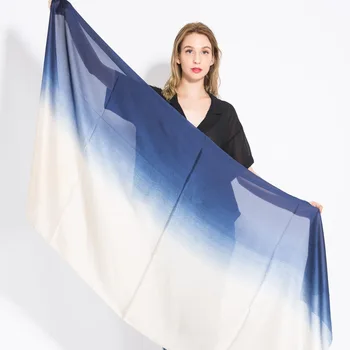 

2020 Hot sale women female hijab echarpe pashmina gradient summer beach silk scarf sunscreen long soft bandana shawls and wraps