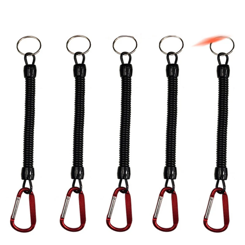 5 шт. рыболовная веревка с карабином для кемпинга надежная блокировка рыболовные