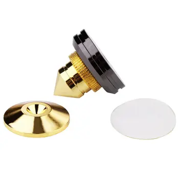 

4pcs Set Golden Speaker Spikes Speaker Stands Subwoofer CD Amplifier Turntable Isolation Stand Feet Cone Base Pads