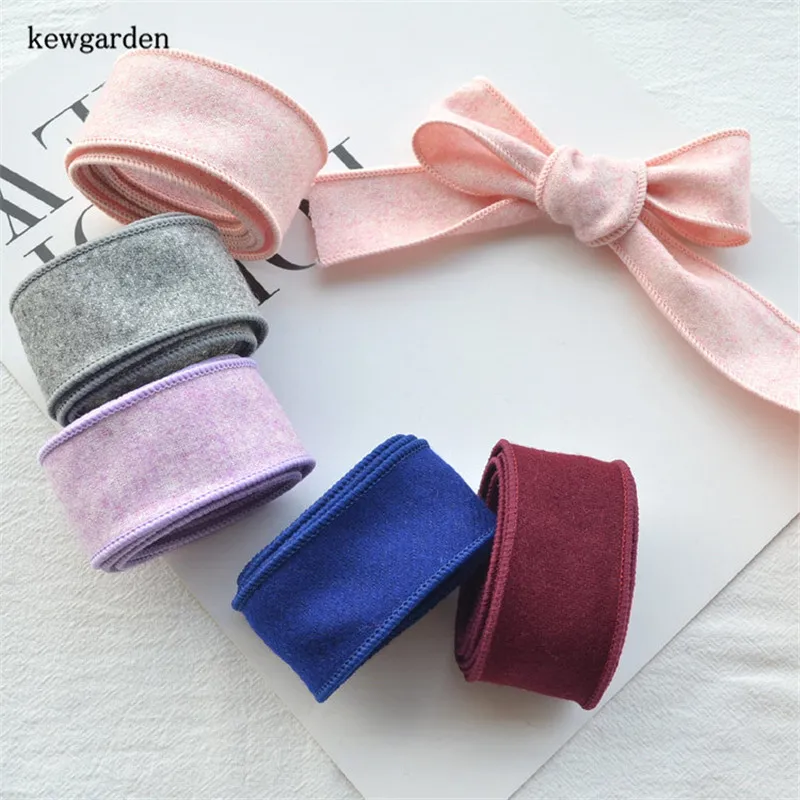 Kewgarden 30 мм 1 1/4 &quotтвиловая шерстяная лента DIY лук аксессуары для волос атласные
