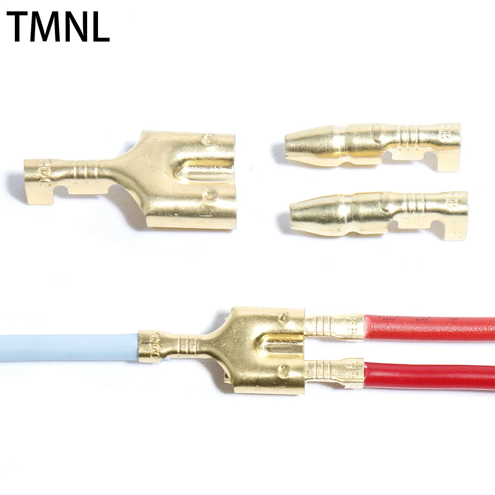 

4.0 Bullet Terminals car electrical wire Connector diameter 4mm Male + Female 1 : 2 Motorcycle Truck Brass Clear electrical Cold