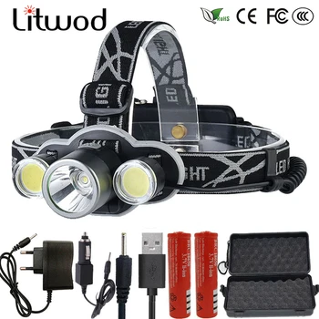 

Litwod Z20 2505 Led headlamp Headlight 10000LM waterproof Portable light head lamp XM-T6 flashlight head Torch For Fishing