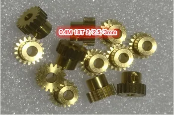 

2X 0.4M 18T step gear Hole 2 2.5 3 mm Copper gear M2