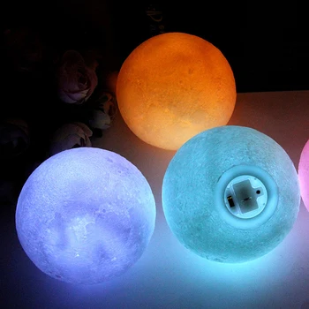 

LED Moon Night Light Cute Colorful Switch Lamp Baby Room Feeding Creative Toy Nursery Bedroom Table Kid Sleeping Warm Glow Lamp