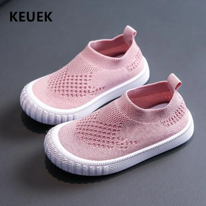 

Spring Autumn Children Casual shoes Soft Breathable Mesh cloth Kids Flats Boys Girls Slip-On shoes Loafers 01A
