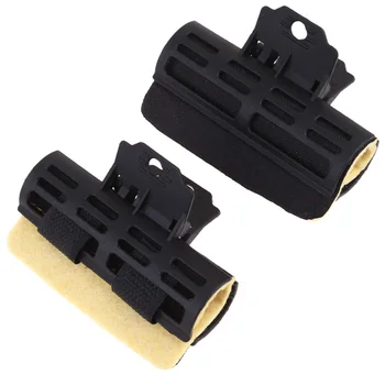 

4pcs Hairdressing Hair Clip High Temperature Resistant Clip Perm Clip with Thermal Insulation Cotton Pad (1#)