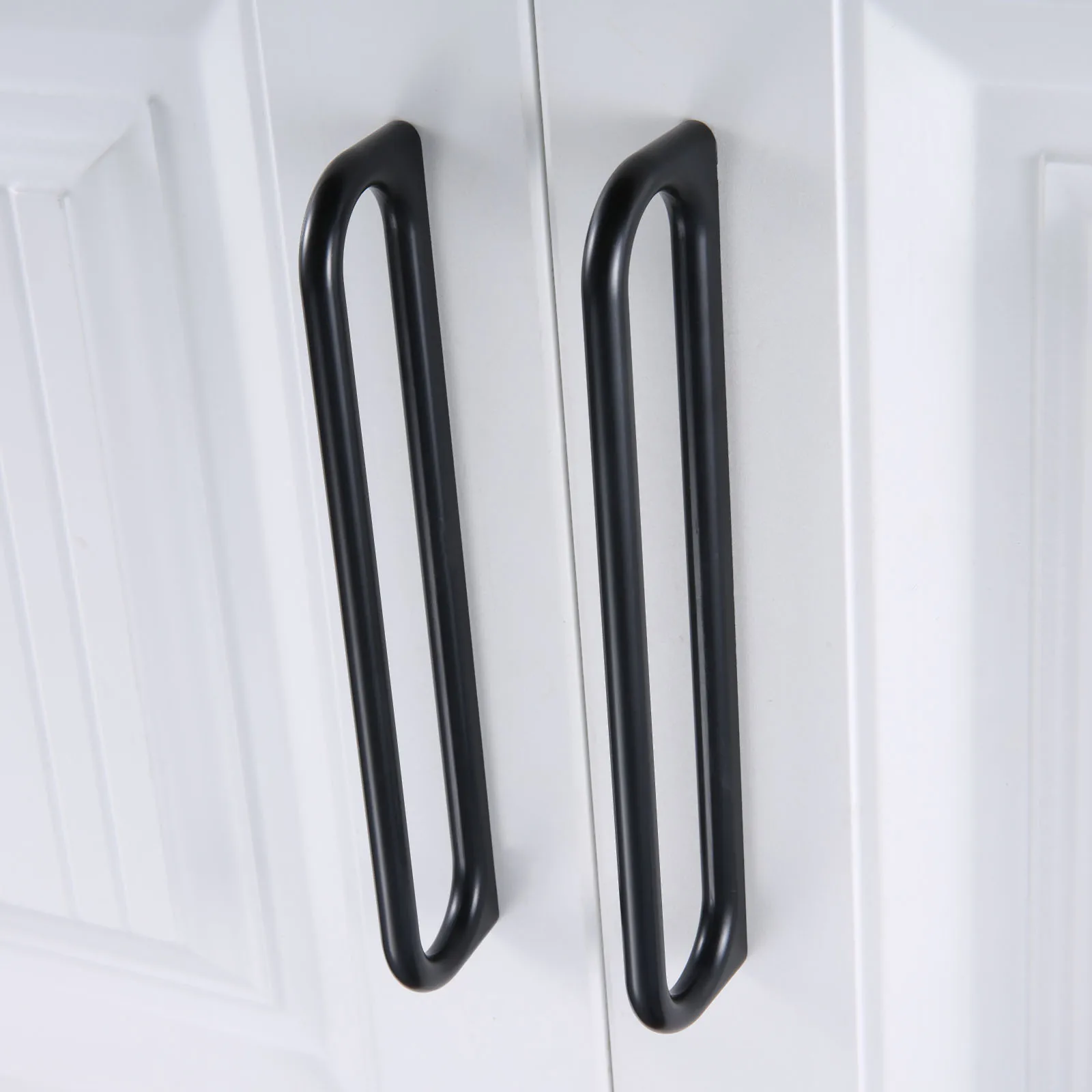 

1Pc 160MM Black Simple Style Cabinet Handle Furniture Hardware Kitchen Door Knobs Cupboard Wardrobe Drawer Pulls