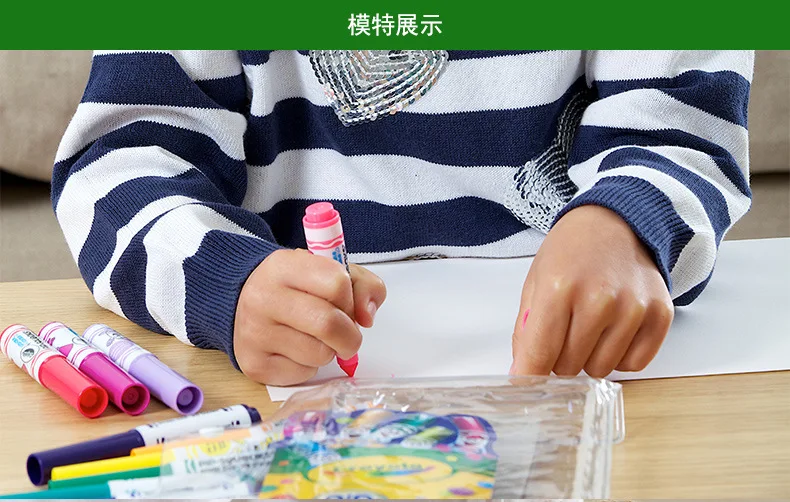 Crayola цветная ручка для рисования, 10 цветов, Толстая ручка для рисования, безопасная для детей и молодых студентов 58-7722