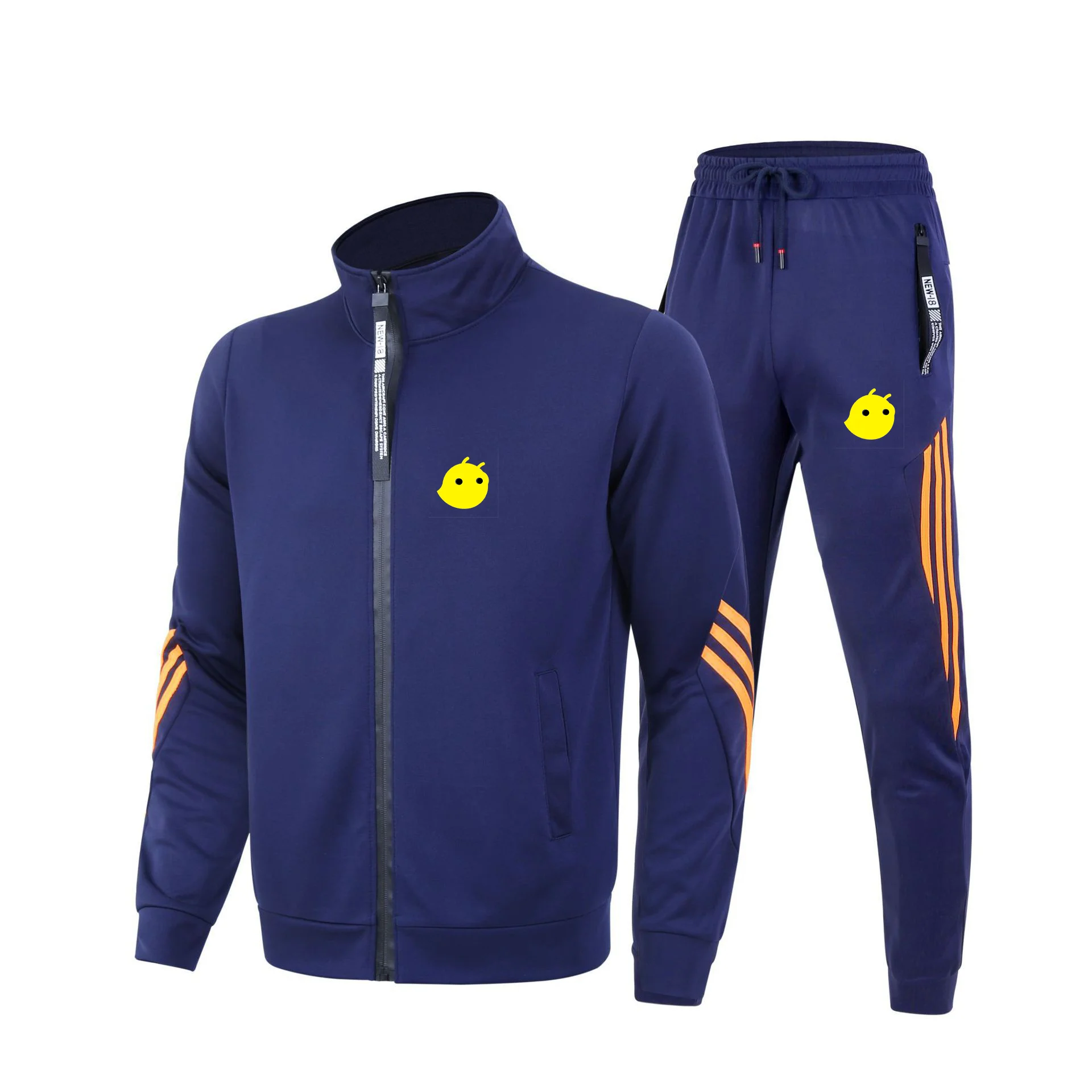 New exploding laugh bug series fashion printing recreational sports suit trend stand collar zipper cardigan men and women runnin | Мужская