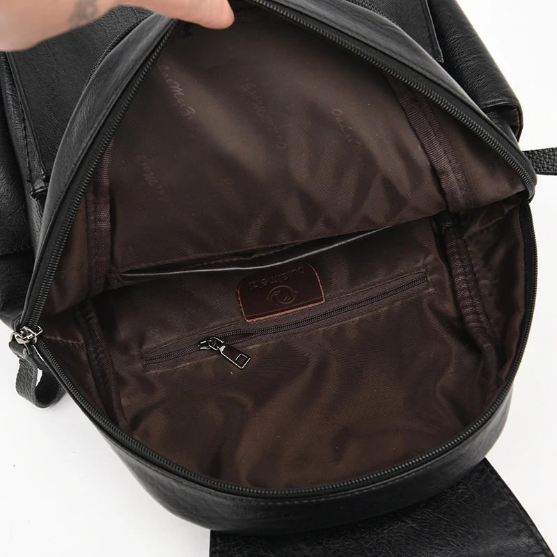 Famous Brand Designer Women PU Leather Backpack Female Casual Travel Bag Teenager School Bag Fashion Women's Bags bolsa feminina