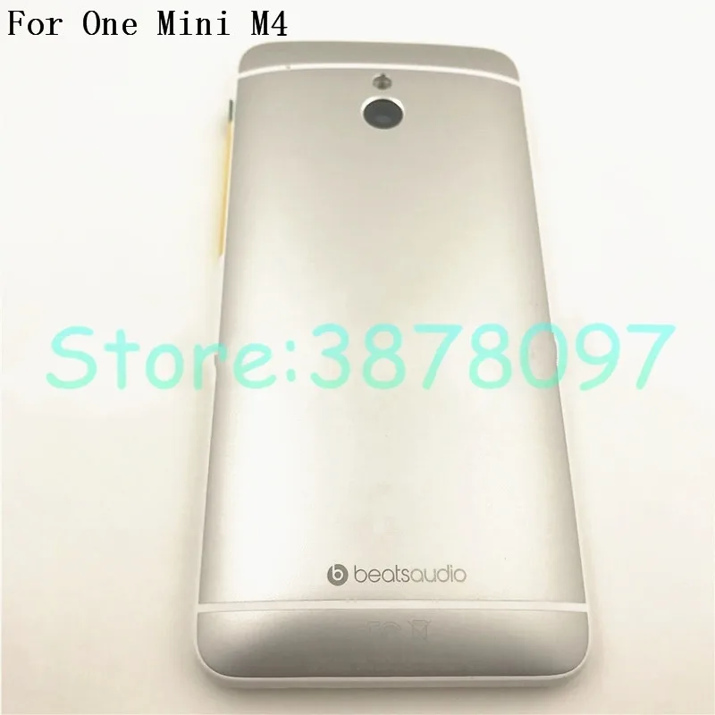 Металлический корпус для задней крышки батарейного отсека для htc One Mini M4 601s 601n 601e чехол для задней крышки батарейного отсека с кнопками