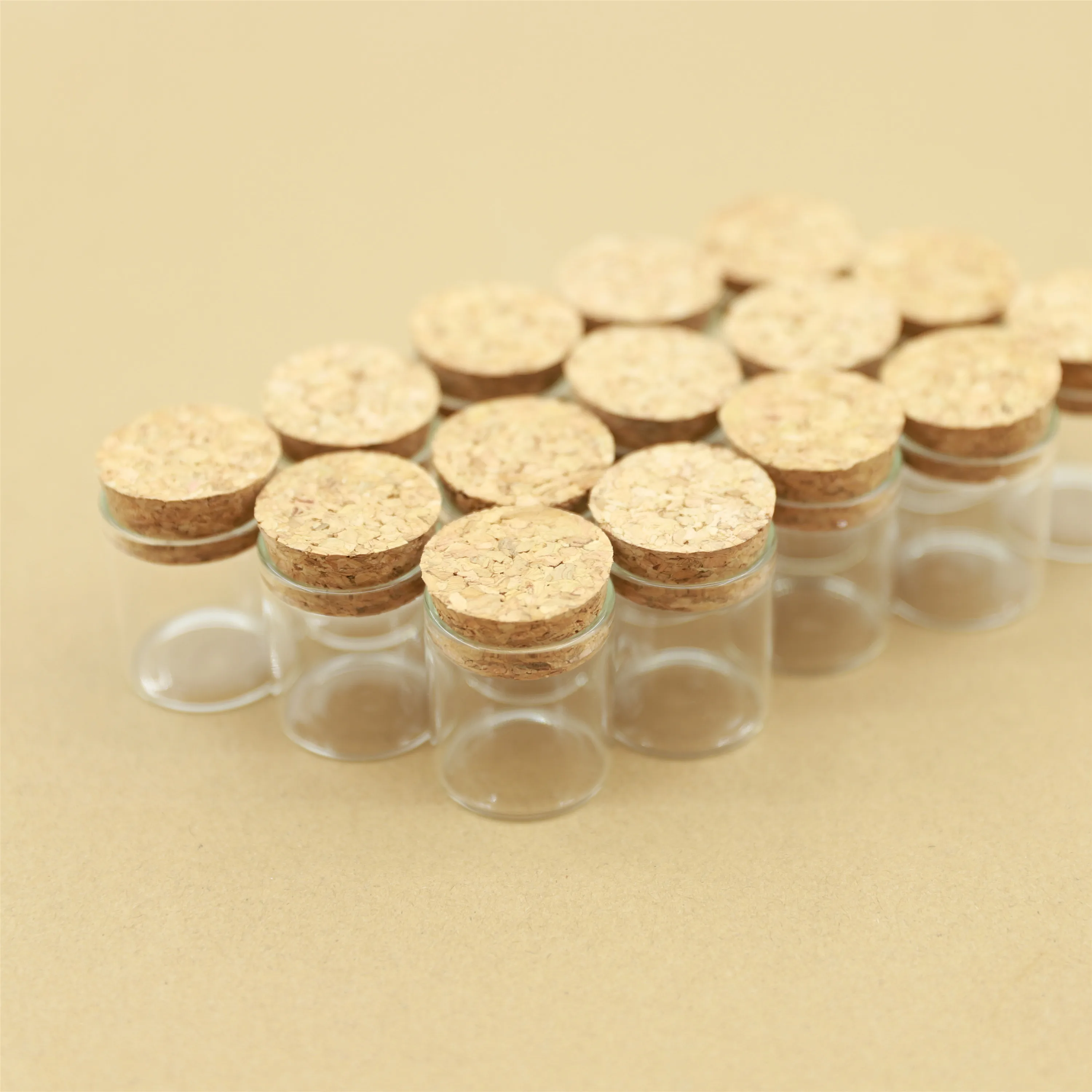 24 pcs/lot 12ml 24*30*35mm Small Glass Bottle Cork Stopper Spice Bottles Container Sealed Glass jar Vial Bottle Stopper 5