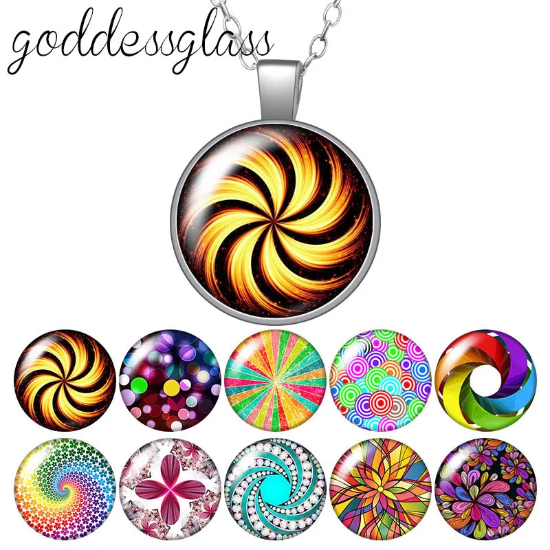 Красочные вращающиеся узоры Цветочный стиль купол фото стекло кабошон