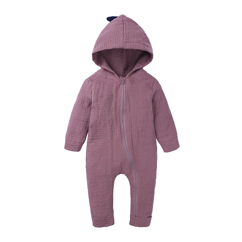 

Infant Long Sleeve Spring And Autumn Dinosaur Onesie Romper Cute Small CHILDREN'S Climbing Clothes Men And Women Cotton Linen Hu