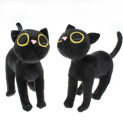 Cute Cartoon Black Cat Plush Toys Fran Bow Pillow Baby Sleep Soothing Toys Thriller Game Plush Dolls  Room Decor Girls Gifts