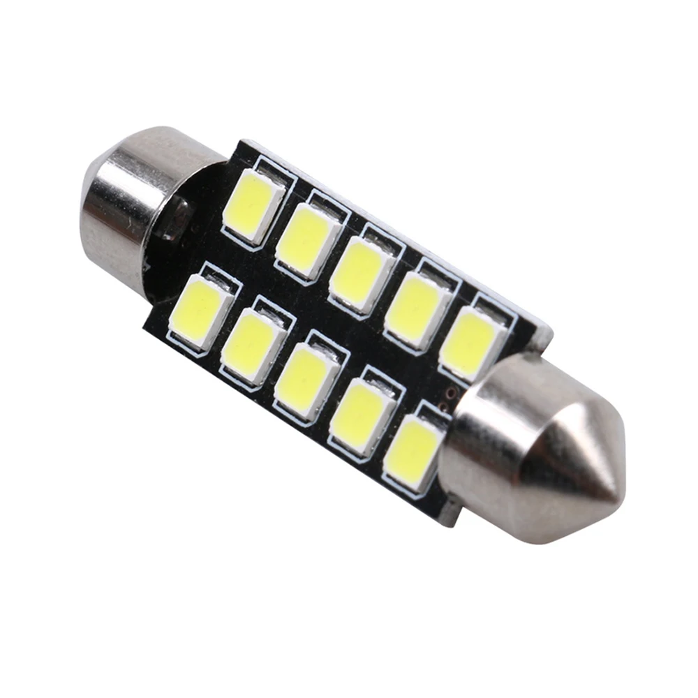 Белый 2835 чипов, 8 светодиодный 2835 SMD 31 мм 36 мм, Автомобильный светодиодный светильник для автомобиля, лампа для чтения в салоне автомобиля, купольная гирлянда, DC 12 В 6500K