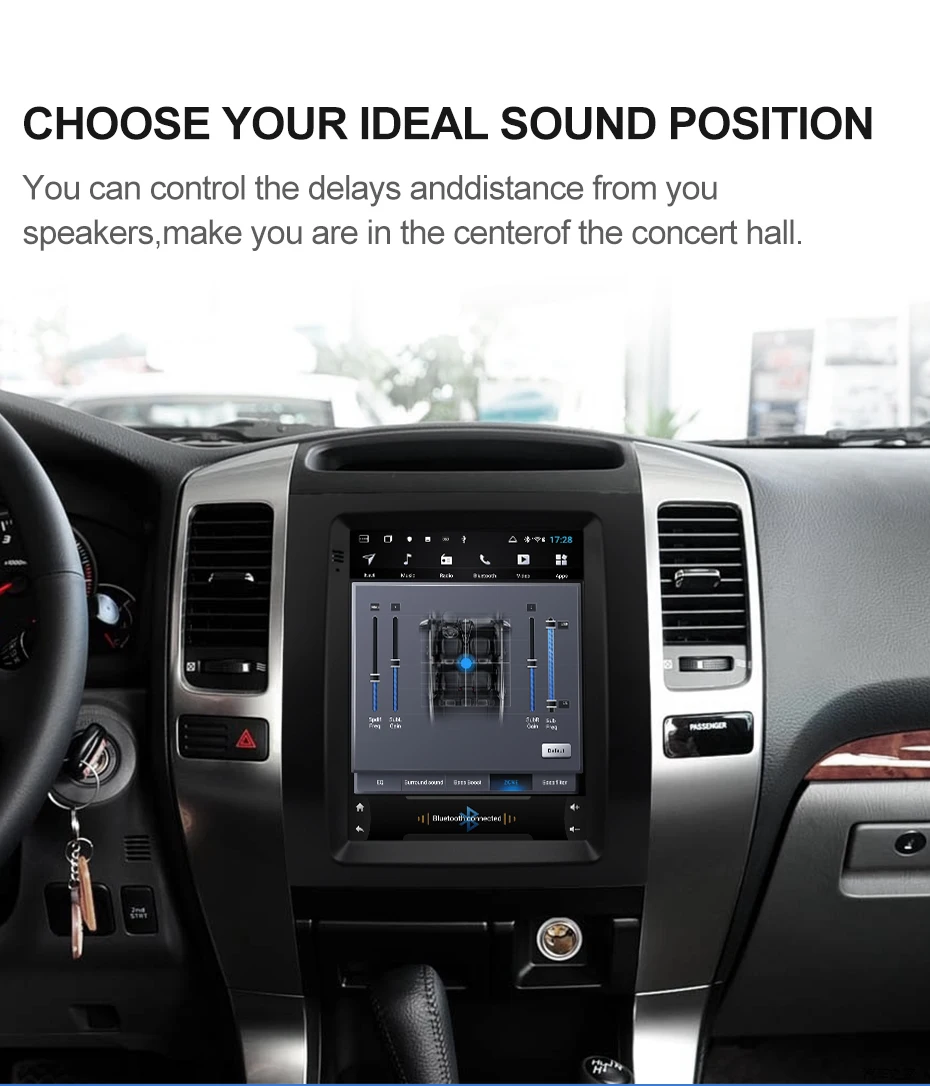 Discount Isudar H53 Vertical 1 Din Android Auto Radio For Toyota/Prado 120 2004-2009 GPS Car Multimedia RAM 4G ROM 64G FM For Telsa Model 10