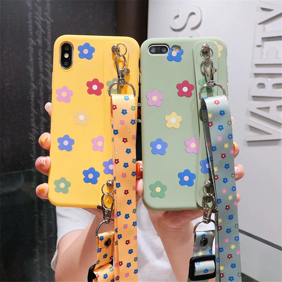 Чехол на айфон 7 11 6s 8 Pro 6 XS Max XR X Plus чехлы case no apple logo чехол для телефона цветок с ремешком для iPhone для Apple задний Чехол s Мягкий силиконовый корпус без логотипа