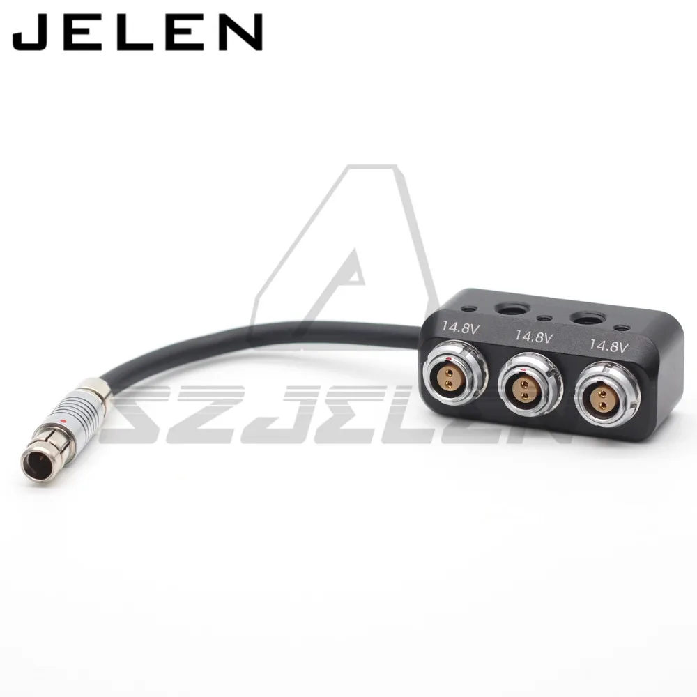 ARRI RS 3pin Male to 0B 2 pin Female концентратор переходник разветвитель для камеры распределитель питания, трехходовой разветвитель