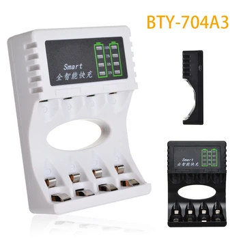 

Mayitr 1pc 4 Slots LED Battery Charger 2 Colors High Quality Battery Chargers For AA/AAA Ni-MH/Ni-Cd Rechargeable Battery
